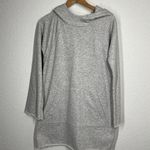 Athleta Women’s Adventure Sweatshirt Dress Long Sleeve Grey Hooded Size Small Photo 0