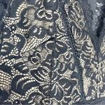 Black Lace Illusion Deep V Neck Mini Party Dress Size Small/Medium Photo 9