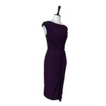 Ralph Lauren Lauren Sheath Dress Knot Front Boatneck Jersey Plum Women’s Size 6 Photo 1