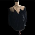 Ven Van Black Cold Shoulder Blouse Size Small NWT Photo 3