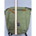 Living Traveling Share Green Canvas Backpack Bag Fold Over Top Zip Pockets Photo 12
