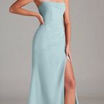 Azazie  Leonis Bridesmaid Dress —Chiffon Mist  Photo 1