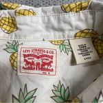 Levi's Levi’s White & Yellow Pineapple Novelty Print Long Sleeve Casual Button Down S Photo 2