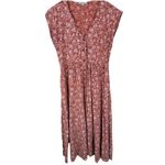 Madewell  Piazza Floral Button-Front Midi Dress Viscose Sleeveless Women’s Size S Photo 6