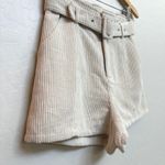 Altar'd State Altar'd States Corduroy Shorts w/Belt High Waist Casual Beige Women's Size Small Photo 2