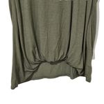 Elizabeth and James  Knit Tank Top Womens Size M Hi Low Minimalist Olive Green Photo 2