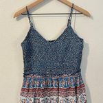 Patrons of Peace Floral Paisley Patterned Smocked Peplum Top Sleeveless Size L Photo 0