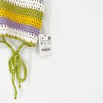 ZARA NWT  Striped Crochet Open Back Halter Top S Photo 3