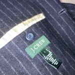 J.Crew  Vintage Men’s Blazer Size Large Wool Navy Blue Pinstriped Photo 7