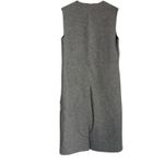 ZARA Gray Sleeveless Wool Longline Patch Pocket Midi Duster Vest Small Photo 7