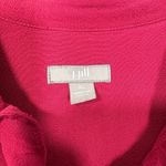 J. Jill Women's Red Oversized Button Up Shirt Photo 3