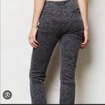Anthropologie Gray Damask Velvet "Flocked Charlie Trousers" Cartonnier Photo 2