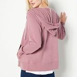 Peace Love World Love Life French Terry Hoodie NWT A399273 Aqua Verde Size 1X Photo 11