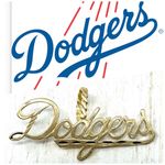 L.A. DODGERS 14K solid script logo pendant by Michael Anthony, NWOT Gold Photo 1