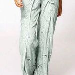 Young Fabulous and Broke  Geneva Eyelet Embroidered Wide Leg Slit Pants Photo 0