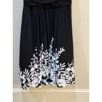 Joseph Ribkoff Midi Black And White Floral Cocktail Dress Size 10 Full Skirt Photo 4