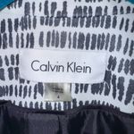 Calvin Klein Cropped Black and White Hatch Mark Notch Collar Blazer size 4 Photo 5