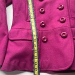 Anthropologie  Tulle Women's Fuchsia Double-Breasted Pea Coat Photo 8