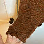 Kennedy Of Ardara Vintage Lambswool Copper Chunky Confetti Cable Knit Sweater Brown Size L Photo 4