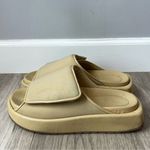 Gia Borghini Chunky Slide Stitched Puffy Sandals Yellow Cream Tan Size 9.5 Photo 1