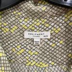 Equipment Parnella Utilitarian Snakeskin Print Blouse Sz XS Photo 3