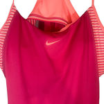 Nike Pink Lightweight Athletic Tank Top With Striped Built in Bra Women Sz XL Photo 1