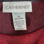 Catherines Red Black Ombre Shimmery Cowl Neck Pullover Tunic Sweater Size 2X Photo 3