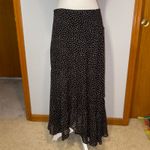 CAbi  Sinatra Skirt Polka Dot Midi High Low Hem‎ Flowy Black White Size 8 Photo 1