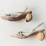 Kate Spade Valencia Blossom Braided Speherical Sandal Novelty Heel Size 5 Photo 11