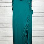 Adrianna Papell Adrianna Papel Ruffle Long Formal Dress Emerald Green Size 10 Photo 2