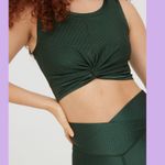 Aerie Offline Green Shine Knotted Crop Top Photo 1