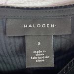 Halogen - Black/Silver Stripe Ribbed V-Neck Velvet Photo 8