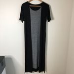 J. Jill Wearever Collection Midi Shift Dress Side Slit Color Block Knit … Gray Size XS Photo 2