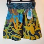 Free People  Tropical Linen Cotton Smocked Waist Skirt Size Small‎ Photo 0