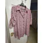 SheIn Women’s  Curve Pink & Black Animal Print Button-Up Blouse - Size 3X Photo 1