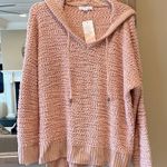 Chunky Peachy Pink Pullover Popcorn Hoodie Sweater Womens Large Hoodie Photo 4
