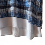 Karen Kane Blue Print Layered Hem Sleeveless Tank Top Women’s M Photo 3