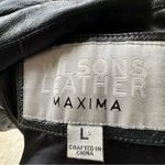 wilson's leather  Maxima Black Blazer Style Vintage Jacket Button Up Bikercore Photo 8