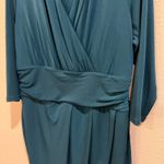 Rachel Rachel Roy XL Teal Blue Long‎ Sleeve Faux Wrap Midi Dress Photo 8