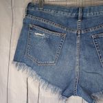 We The Free  Blue Jean Shorts Distressed Frayed Hem Photo 6