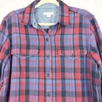 Outerknown  Blanket Shirt Womens Size Medium Large Plaid Button Heavy Shacket Photo 2