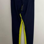 Peloton NWT - Contrast Rib Legging Navy Neon Athletic Gym Training Running Yoga Photo 3
