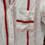 Dolce & Gabbana  linen button down shirt stripes short sleeve pocket collar top Photo 4