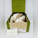 Gucci  WOMEN'S PETITE GG SLINGBACK WHITE NAPPA CHARLOTTE PUMPS SIZE EU 40.5 Photo 1
