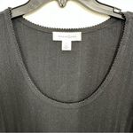 Treasure & Bond  Nordstrom Pointelle Knit Black Scoopneck Casual Short Sleeve NWT Photo 2