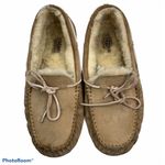 Ugg Women’s Sz 11 Dakota Slipper Leather Nubuck Beige Tobacco Slip On Shoes 5612 Photo 1
