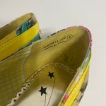 Naughty Monkey  Fabric tropical Print yellow peep toe Heels size 8 Photo 4