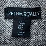 Cynthia Rowley ‎ Leopard Print Mock Neck Sweater White Silver Small Cropped Photo 8