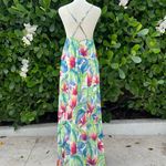 Show Me Your Mumu  Tropical Floral Leaf Maxi Dress Size Small Lined Like New Photo 3