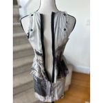 Diesel Vintage  Abstract City Print White Black Peplum Sheath Mini Dress Photo 4